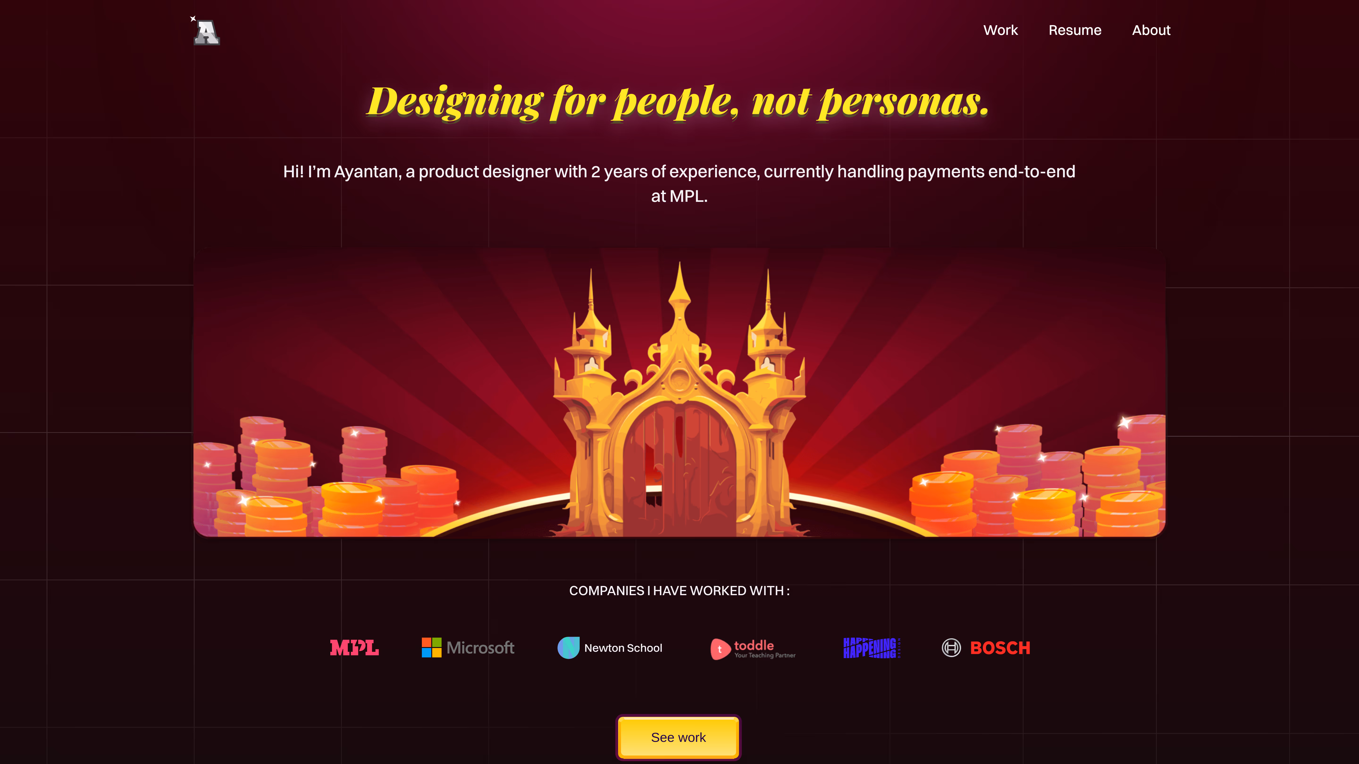 Wall of portfolios - by praneeth jonnala