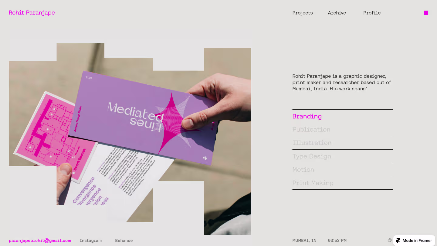 Wall of portfolios - by praneeth jonnala