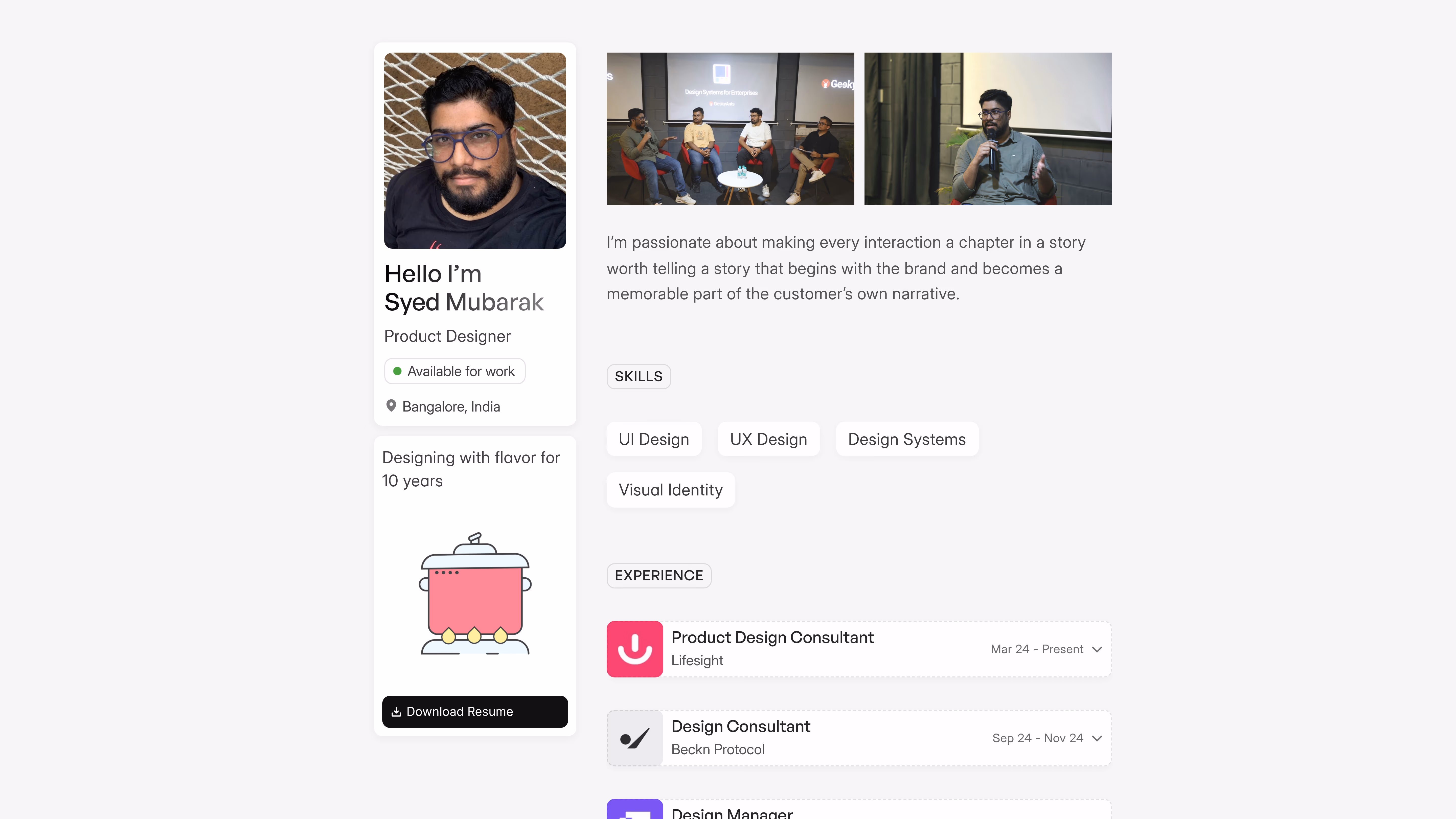 Wall of portfolios - by praneeth jonnala