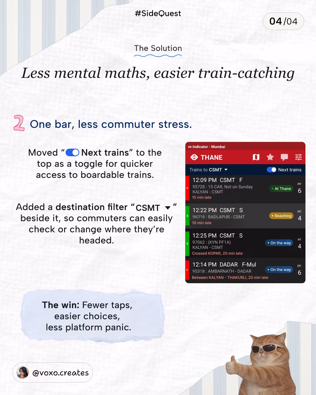 UX improvement in M-indicator App
