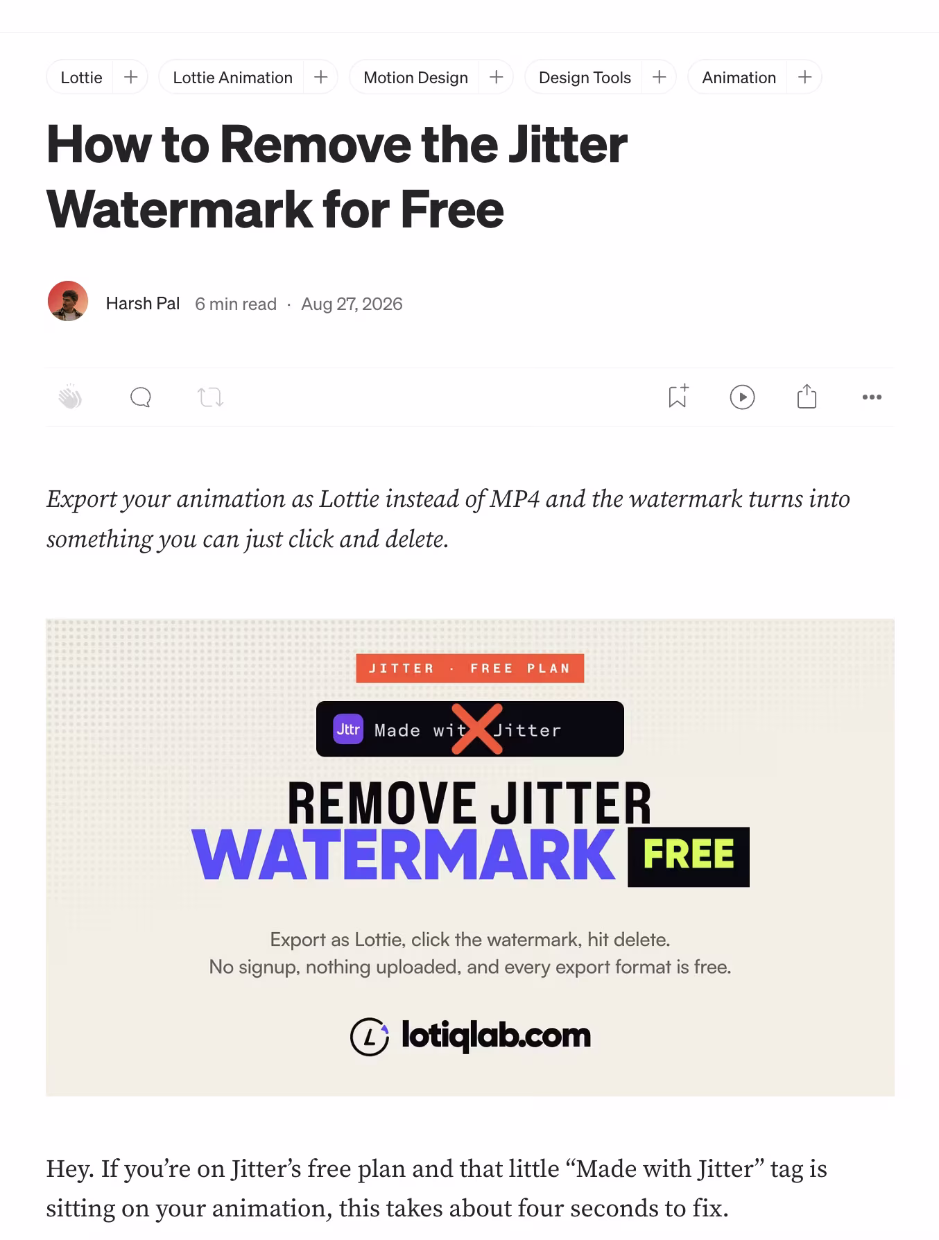 How to Remove the Jitter Watermark for Free